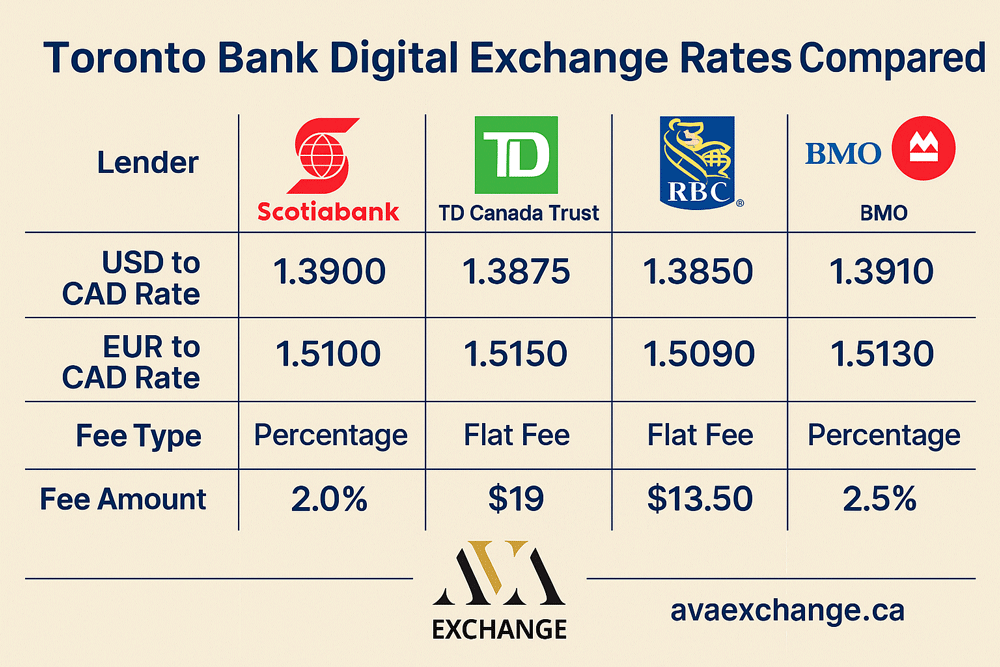 Best currency exchange rates in Toronto